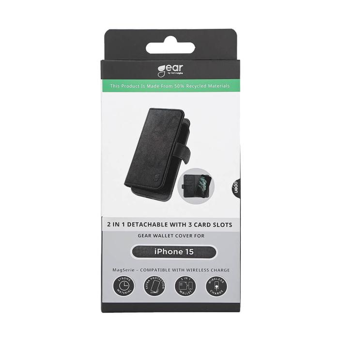 Bild 2, Gear GEAR iPhone 15 2in1 MagSafe Magnet Fodral / Skal Svart