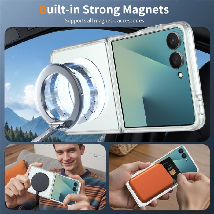 Bild 5,  Samsung Galaxy Z Flip 8 Skal MagSafe TPU Transparent
