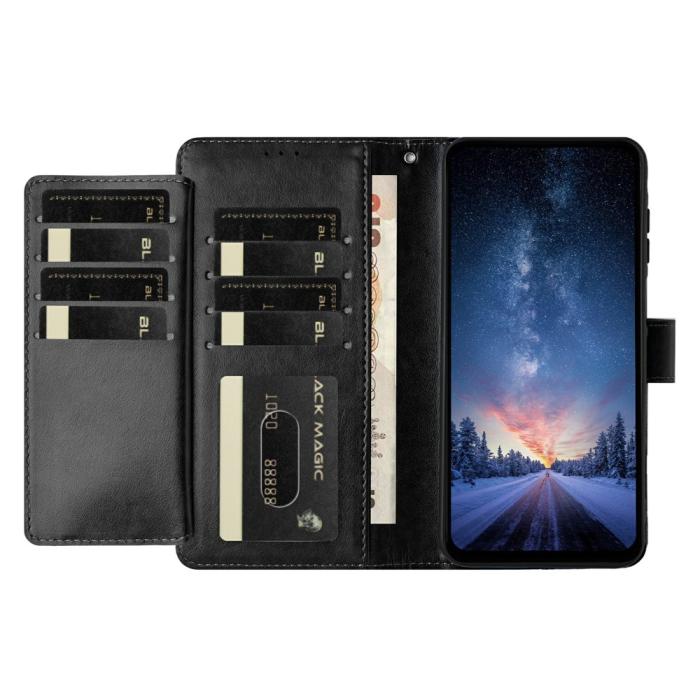 Bild 2,  Samsung Galaxy S25 FE Fodral Multifunktionellt Läder Svart