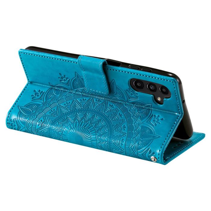 Bild 4,  Samsung Galaxy S25 FE Fodral Mandala Läder Blå