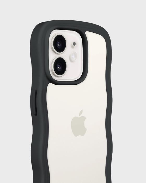 Bild 5, holdit holdit iPhone 12 / 12 Pro Skal Wavy Svart/Transpar