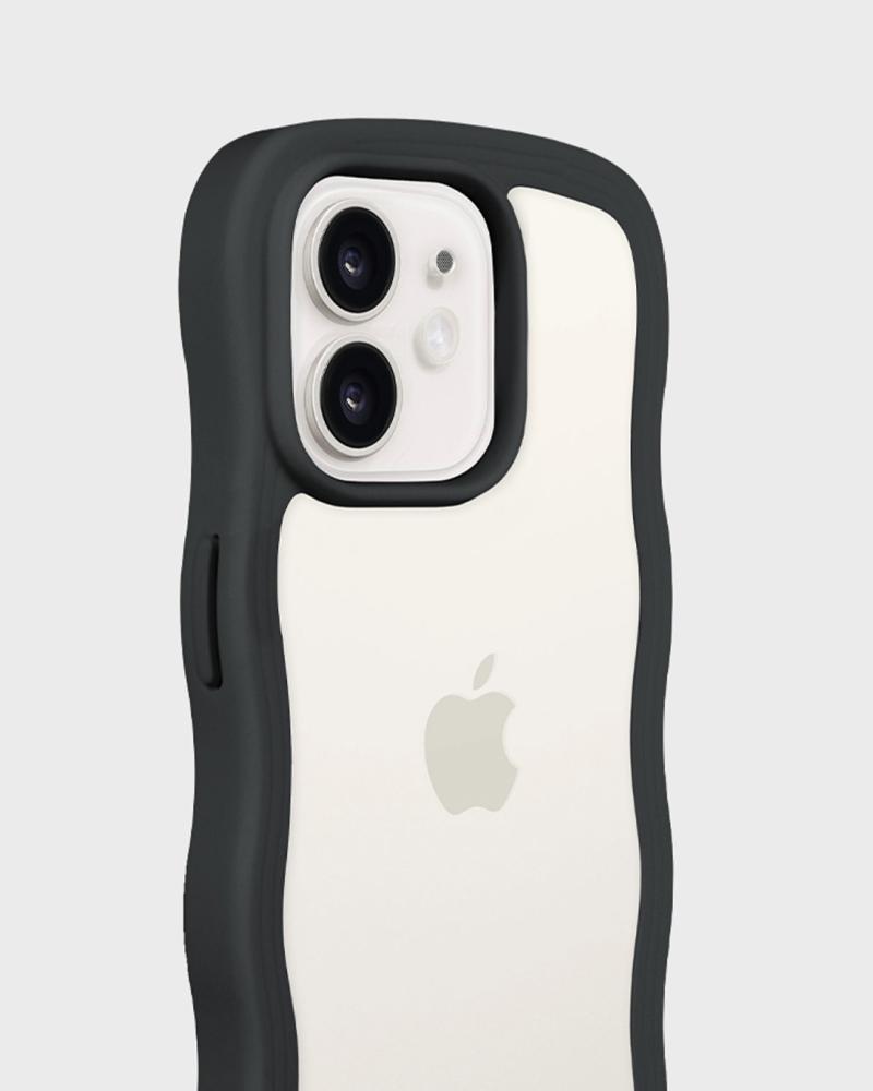 holdit holdit iPhone 12 / 12 Pro Skal Wavy Svart/Transpar