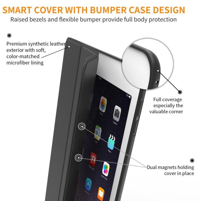 Bild 4, Tech-Protect Tech-Protect iPad 9.7 2017/2018 Fodral SmartCase Svart
