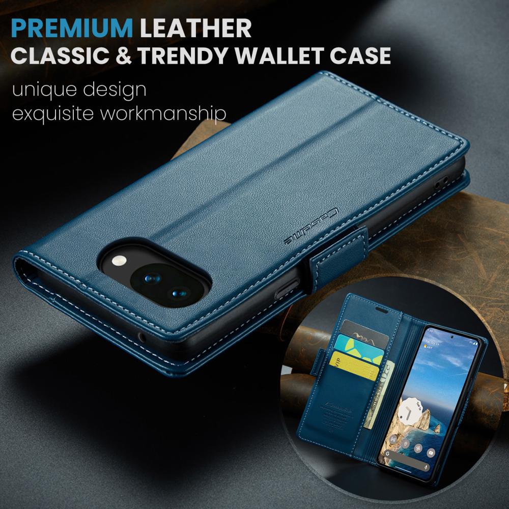 CASEME CASEME Google Pixel 10a Fodral RFID Läder Blå