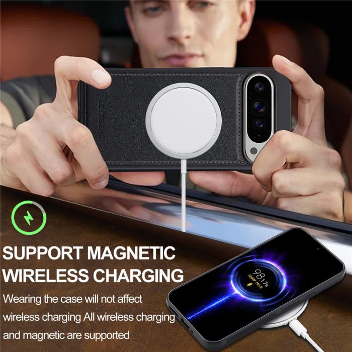 Bild 6, LC.IMEEKE LC.IMEEKE Google Pixel 10/10 Pro / 9/9 Pro Skal MagSafe Läder