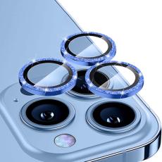 ENKAY ENKAY iPhone 14 Pro / 14 Pro Max Linsskydd Aluminium Glitter Bl&aring;