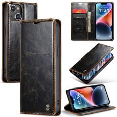CASEME CASEME iPhone 15 Plus Fodral Oil Wax Flip Brun