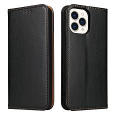  iPhone 13 Pro - L&auml;der Flip Fodral - Svart