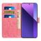  Samsung Galaxy S26 Ultra Fodral Med Blommigt Tryck Rosa