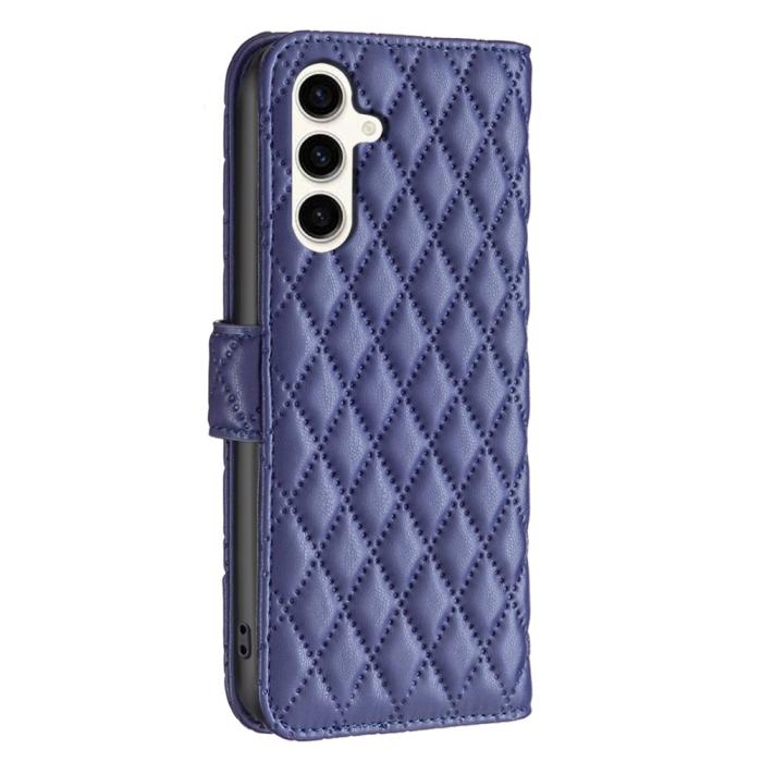 Bild 5,  Samsung Galaxy S24 FE Fodral Diamond Läder Mörk Blå