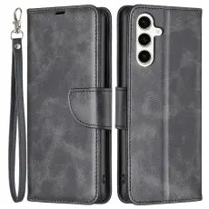  Samsung Galaxy S24 FE Fodral L&auml;der Svart