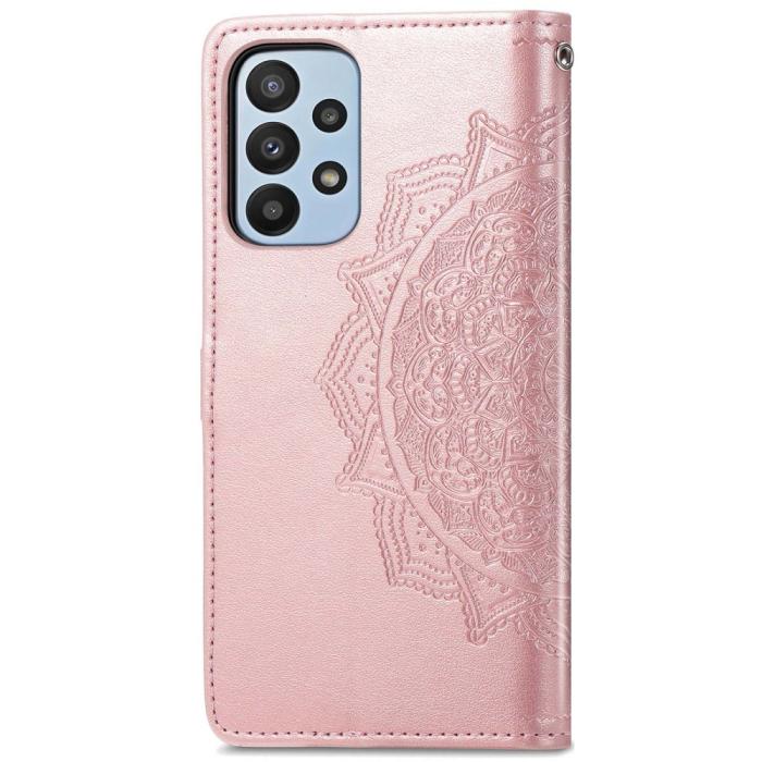 Bild 3,  Samsung Galaxy A23 5G Fodral Mandala Läder Roséguld