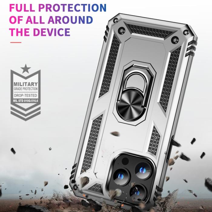 Bild 3,  iPhone 15 Pro Skal Hybrid Armor Ring Silver