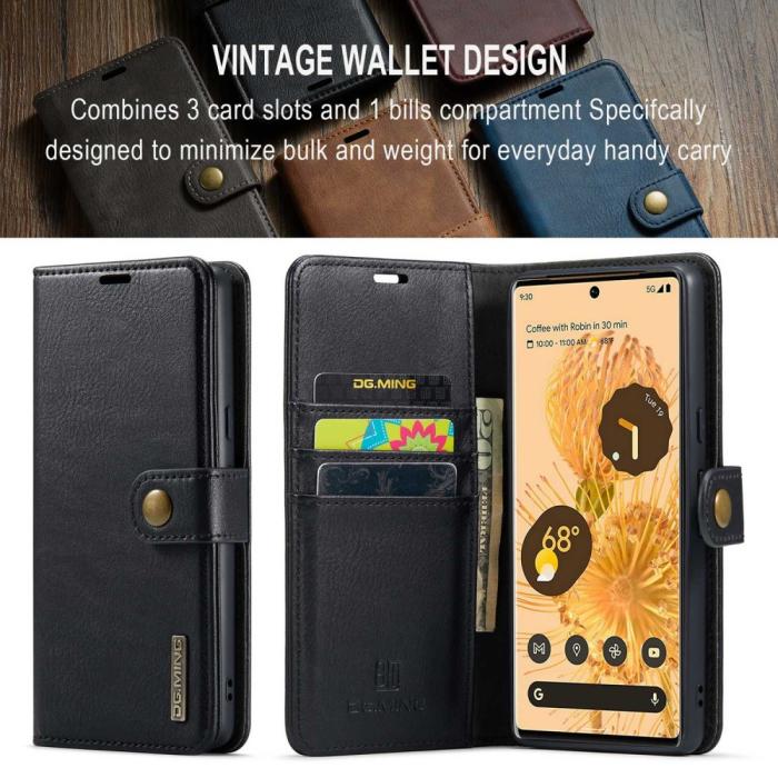 Bild 5, DG.MING DG.MING Google Pixel 7 Pro 2in1 Magnet Fodral / Skal Svart