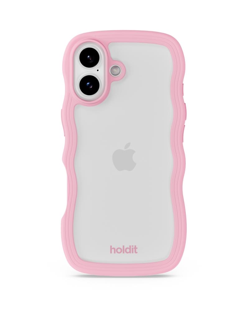 holdit holdit iPhone 17 Mobilskal Wavy Pink/Transparent
