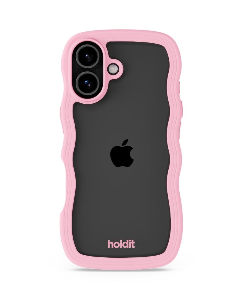 holdit holdit iPhone 17 Mobilskal Wavy Pink/Transparent