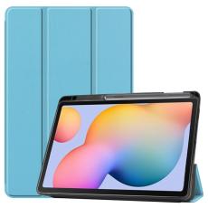  Samsung Galaxy Tab S6 Lite - Tri-Fold Fodral Med Pennh&aring;llare - Bl&aring;