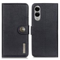 KHAZNEH KHAZNEH Samsung Galaxy S25 Edge Fodral L&auml;der Svart