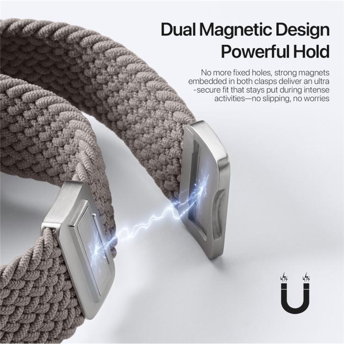 Bild 4, DUX DUCIS DUX DUCIS Apple Watch 38/40/41/42 mm Armband Flätat Grå