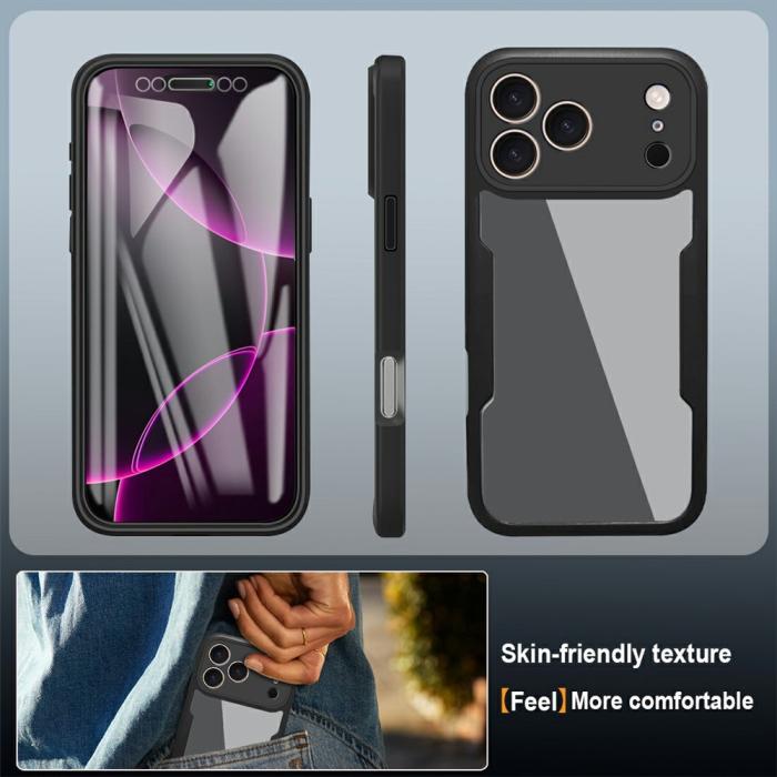 Bild 5,  iPhone 18 Pro / 17 Pro Skal Med Skärmskydd TPU Svart