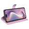  iPhone 16 Plus Fodral Litchi Läder Ljus Rosa