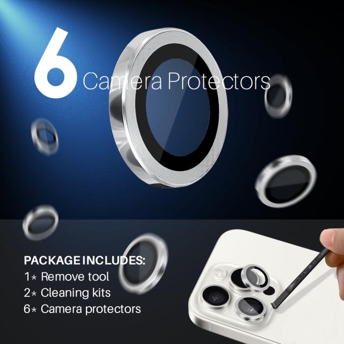 Bild 3, NORTHJO NORTHJO iPhone 14 Pro/Pro Max/15 Pro/Pro Max Linsskydd 2-PACK