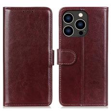  iPhone 16 Pro Fodral L&auml;der Crazy Horse Brun