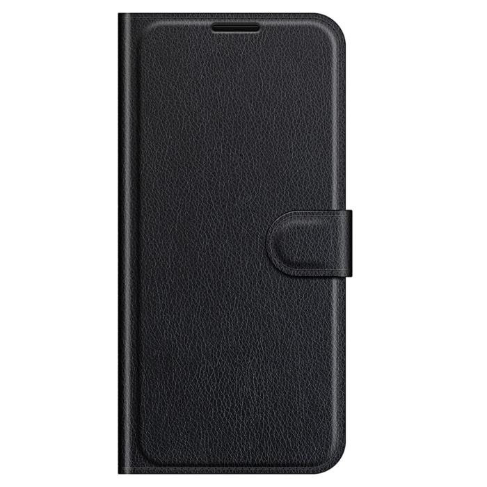 Bild 5,  iPhone 13 Pro Max Fodral Litchi Läder Svart