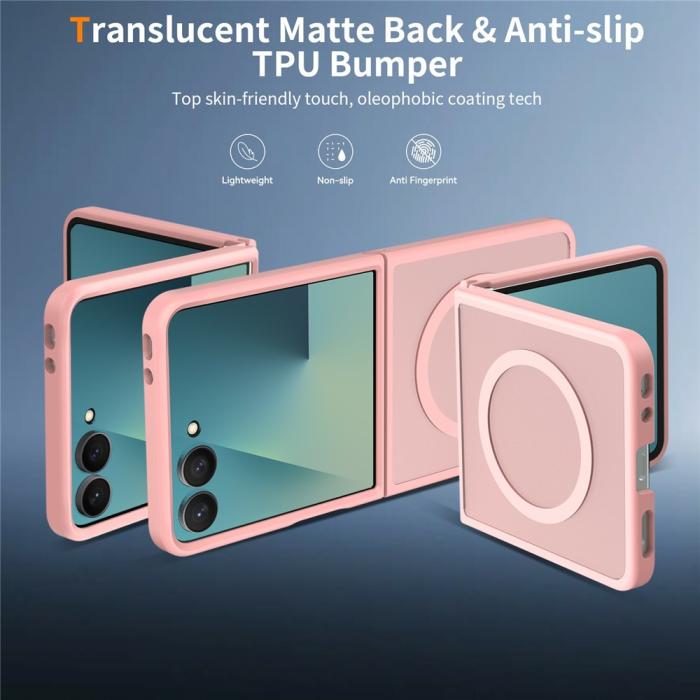 Bild 2,  Samsung Galaxy Z Flip 8 Skal MagSafe TPU Rosa