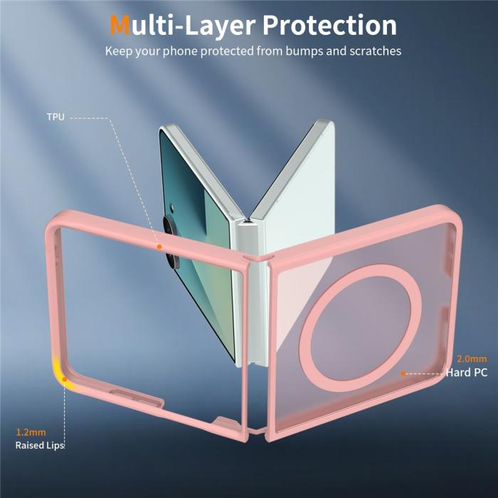 Bild 3,  Samsung Galaxy Z Flip 8 Skal MagSafe TPU Rosa
