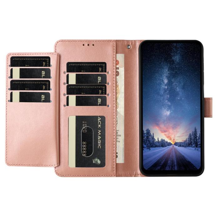 Bild 2,  Samsung Galaxy S25 FE Fodral Multifunktionellt Läder Roséguld