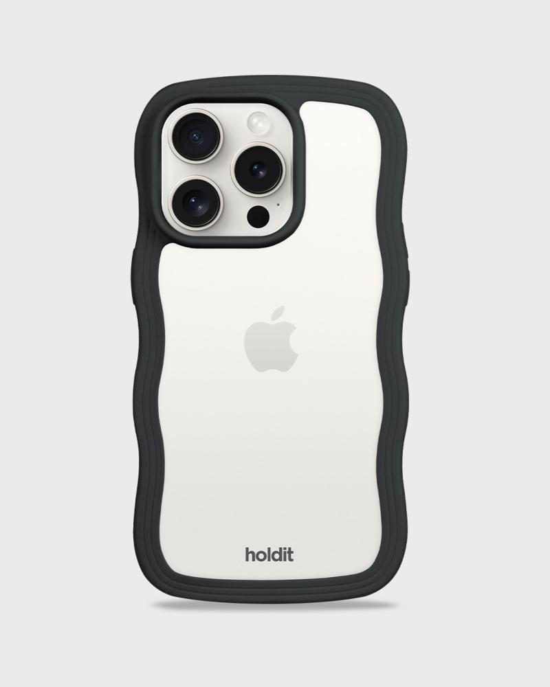holdit holdit iPhone 14 Pro Max Skal Wavy Svart/Transpare