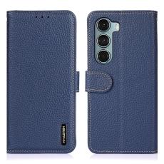 KHAZNEH KHAZNEH Motorola Moto G200 Fodral Litchi &Auml;kta L&auml;der Bl&aring;