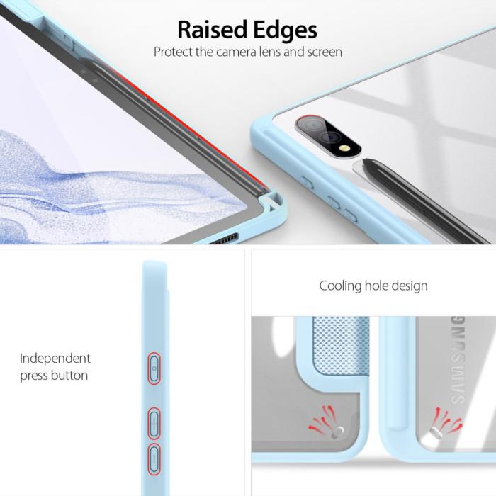 Bild 3, DUX DUCIS DUX DUCIS Galaxy Tab S9 Plus Fodral TOBY Tri-Fold Blå