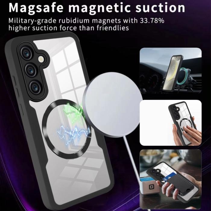 Bild 2,  Samsung Galaxy S25 Skal MagSafe 360 Hybrid Defense Lila