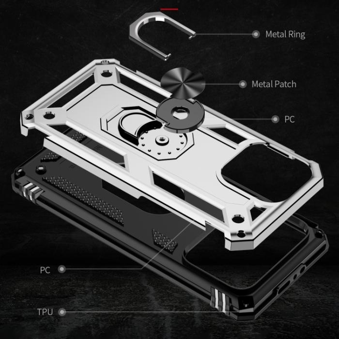 Bild 5,  iPhone 15 Pro Skal Hybrid Armor Ring Silver