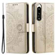  Sony Xperia 5 IV Fodral Mandala L&auml;der Guld