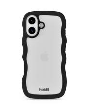 holdit holdit iPhone 17 Mobilskal Wavy Black/Transparent