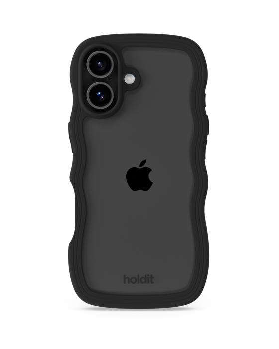 Bild 2, holdit holdit iPhone 17 Mobilskal Wavy Black/Transparent