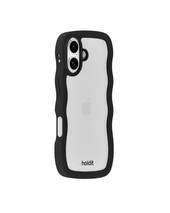 Bild 3, holdit holdit iPhone 17 Mobilskal Wavy Black/Transparent