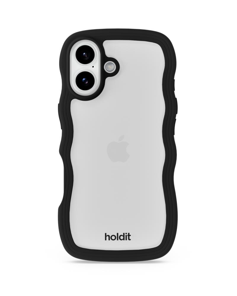 holdit holdit iPhone 17 Mobilskal Wavy Black/Transparent
