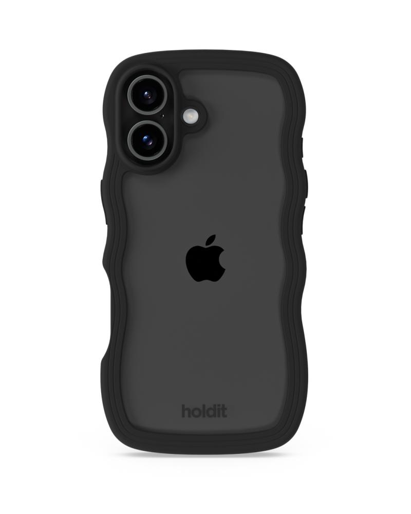 holdit holdit iPhone 17 Mobilskal Wavy Black/Transparent