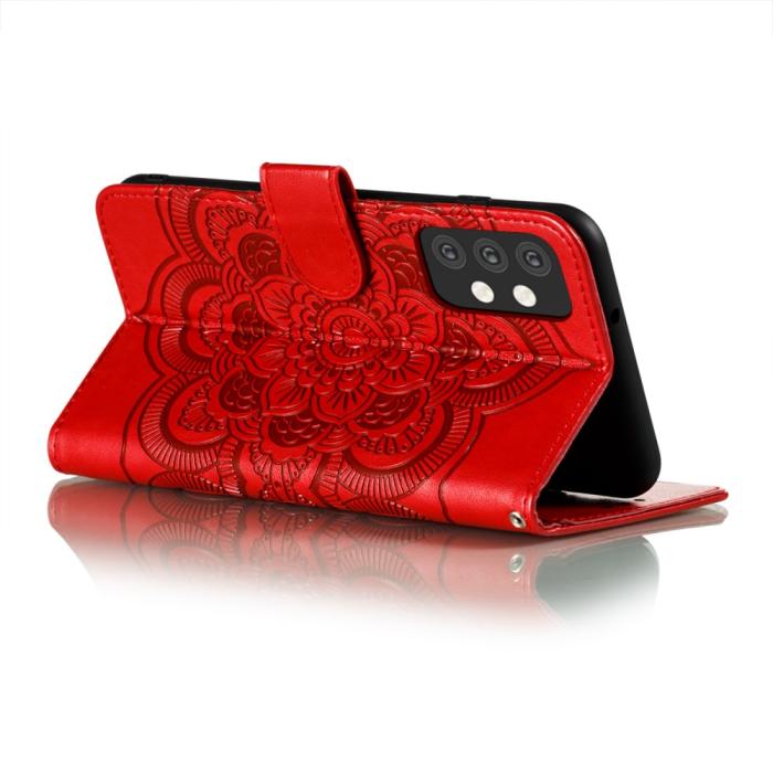 Bild 5,  Samsung Galaxy A32 5G - Mandala Flower Fodral - Röd