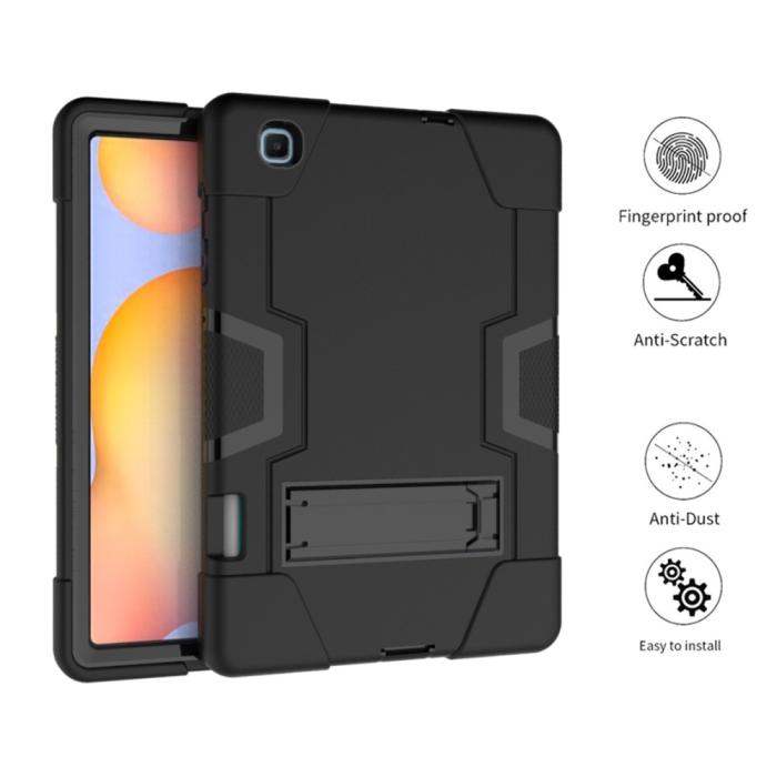 Bild 3,  Samsung Galaxy Tab S6 Lite - Shockproof Hybrid Skal Med Kickstand - Svart