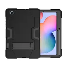  Samsung Galaxy Tab S6 Lite - Shockproof Hybrid Skal Med Kickstand - Svart
