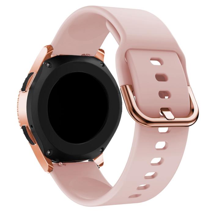 Bild 2,  Silikon Armband För Smartwatch (20mm) - Rosa