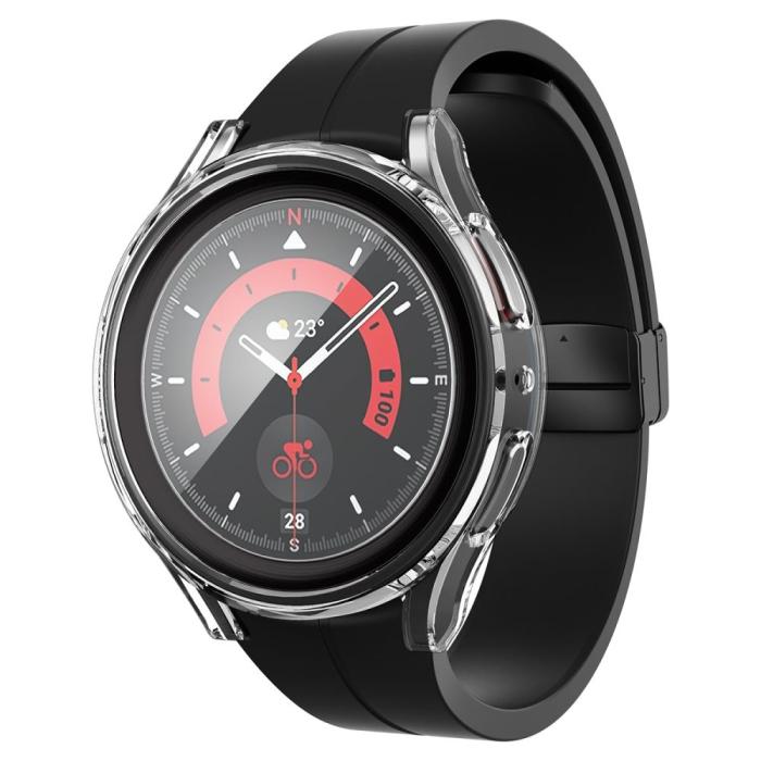 Bild 2, Spigen Spigen Galaxy Watch 5 Pro 45mm Skal Thin Fit / Härdat Glas Transparent