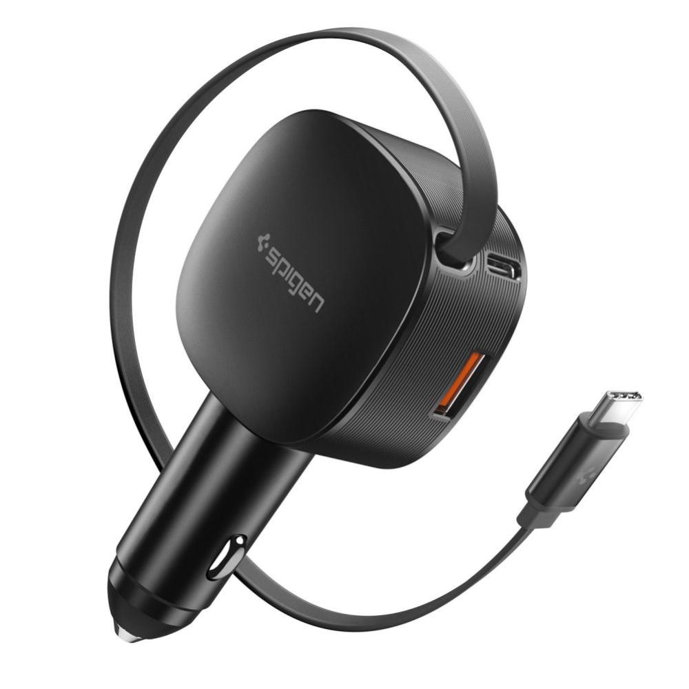 Spigen Spigen 60W USB-C / USB-A Billaddare Essentail Svart
