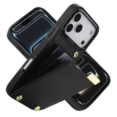  iPhone 18 Pro / 17 Pro Skal Med Kortfack Svart