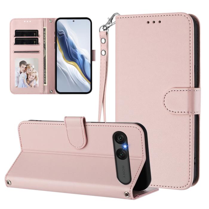 Bild 3,  Sony Xperia 10 VII Plånboksfodral Läder Rosa